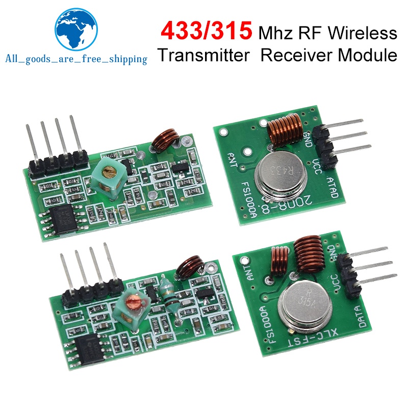 Diytzt Thông Minh Thiết Bị Điện Tử 433MHz RF Transmitter Và Receiver Mô-đun Liên Kết Kit Đối Với Arduino/Cánh Tay/McU WL DIY 315MHz/433MHz Không Dây