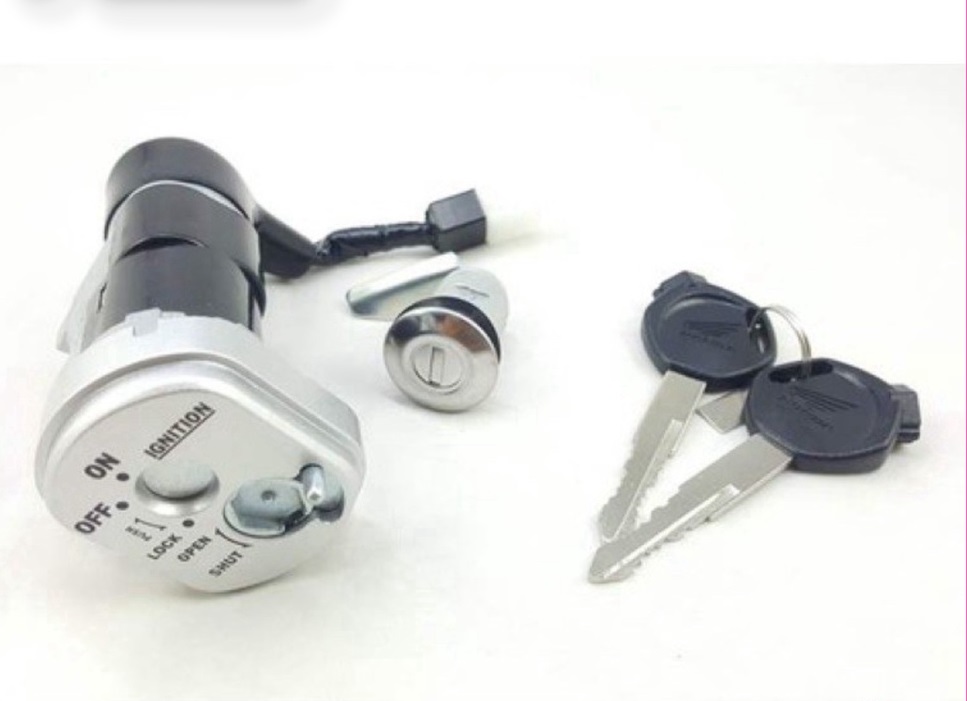 Bộ ổ khoá cổ và yên xe máy gắn xe wave s110, ổ khoá như zin theo xe