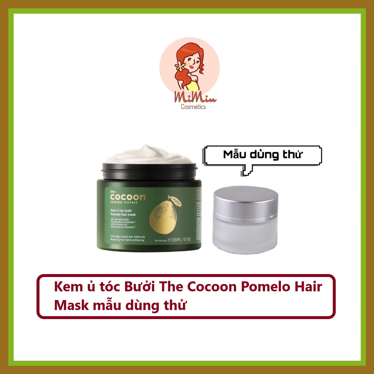 Kem ủ tóc bưởi Cocoon Pomelo Hair Mask mẫu dùng thử