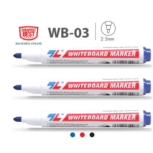 Bút dạ bảng Thiên Long WB03 dùng viết bảng trắng.