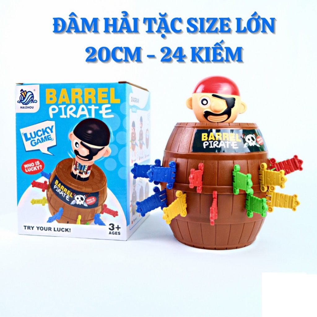 Đồ chơi đâm hải tặc size lớn 24 kiếm, Trò Chơi Team Đâm Thùng Phi hải tặc vui nhộn cho cả gia đình Toy