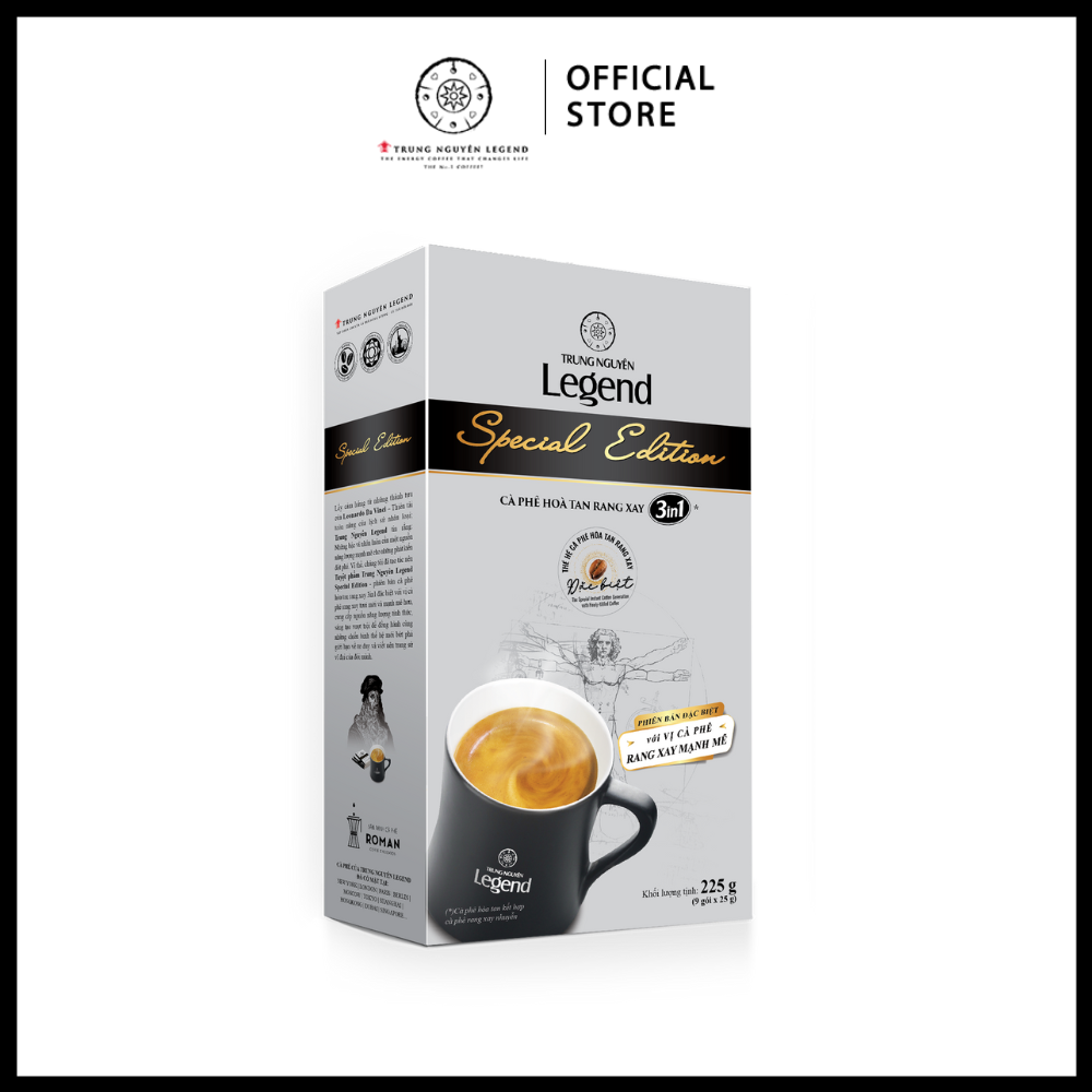 Trung Nguyên Legend - Cà phê sữa hoà tan rang xay 3in1 Special Edition - Hộp 9 gói x 25gr
