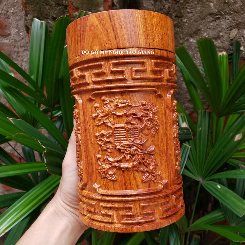 Hộp chè hộp trà gỗ hương tứ quý (tùng cúc trúc mai)