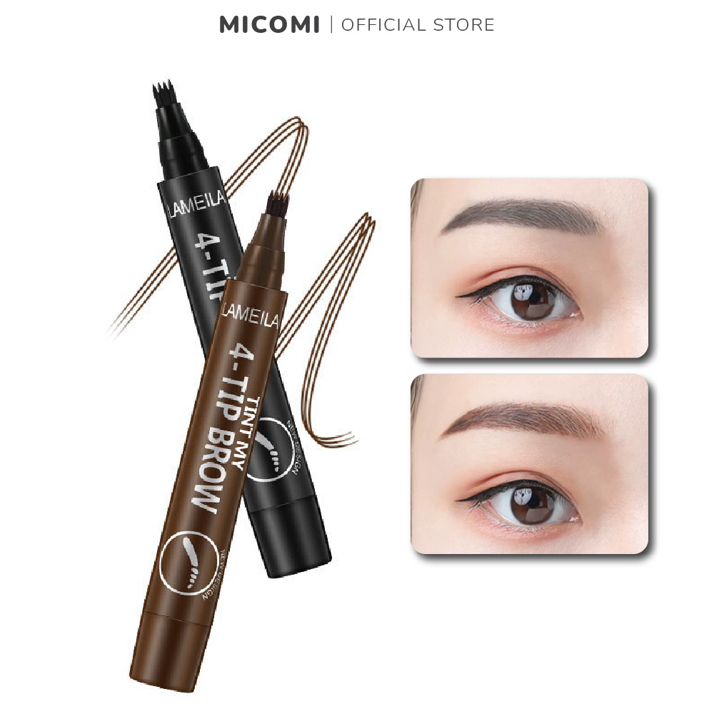 Bút Chì Kẻ Lông Mày Phẩy Sợi 4D Chống Nước Lâu Trôi Make Up Trang Điểm Mắt Kẻ Chân Mày MICOMI Cosmetics