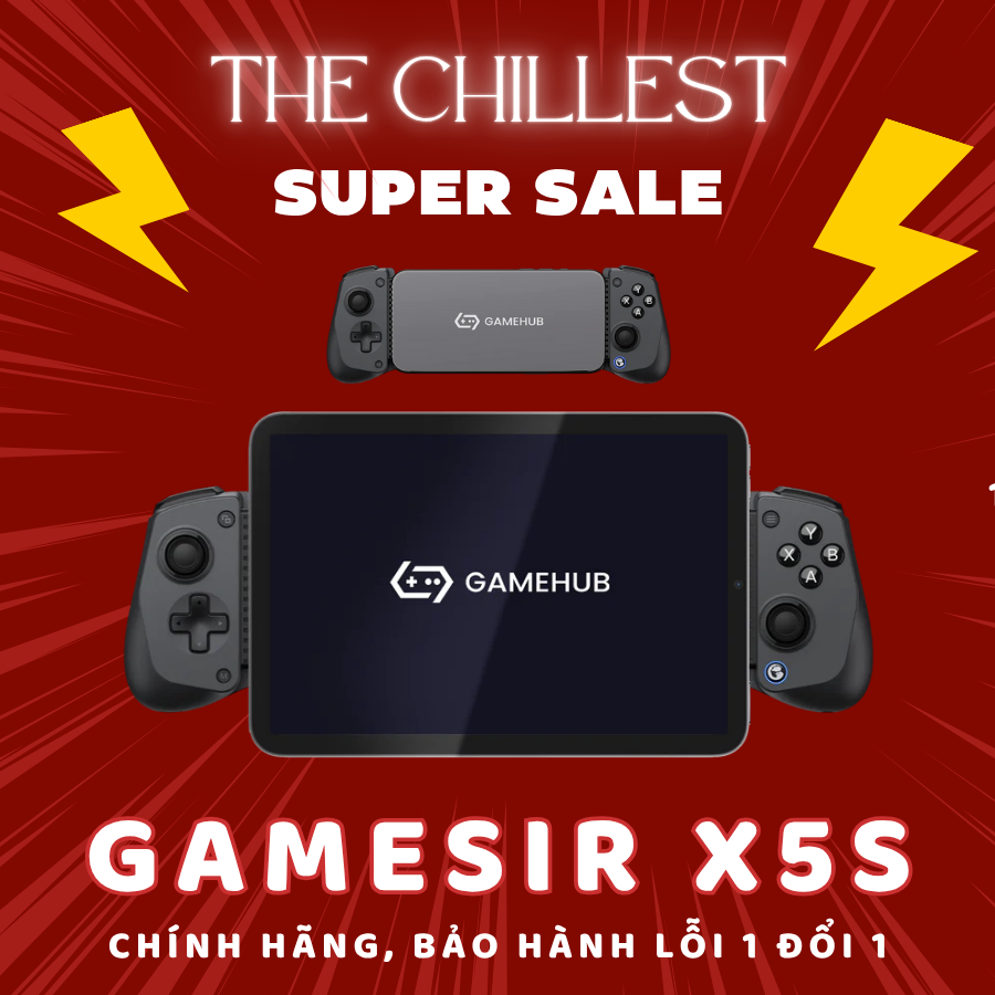 Tay cầm chơi game GAMESIR X5S | Hall Effect, Turbo, Gyro, Rung HD, Tương thích rộng, BH 12 tháng lỗi 1 đổi 1