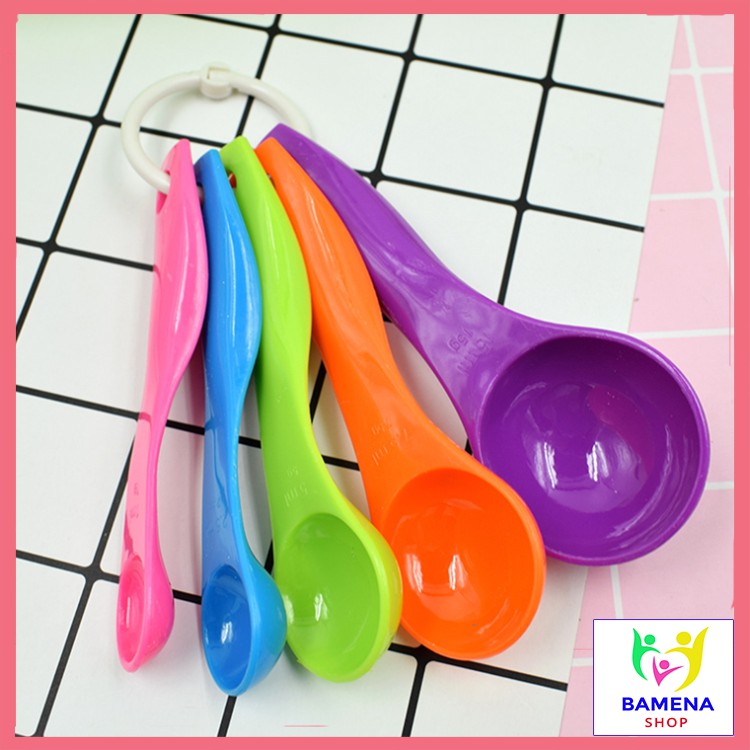 Bộ thìa đong nguyên liệu làm bánh cho bé set 5 chiếc CS06