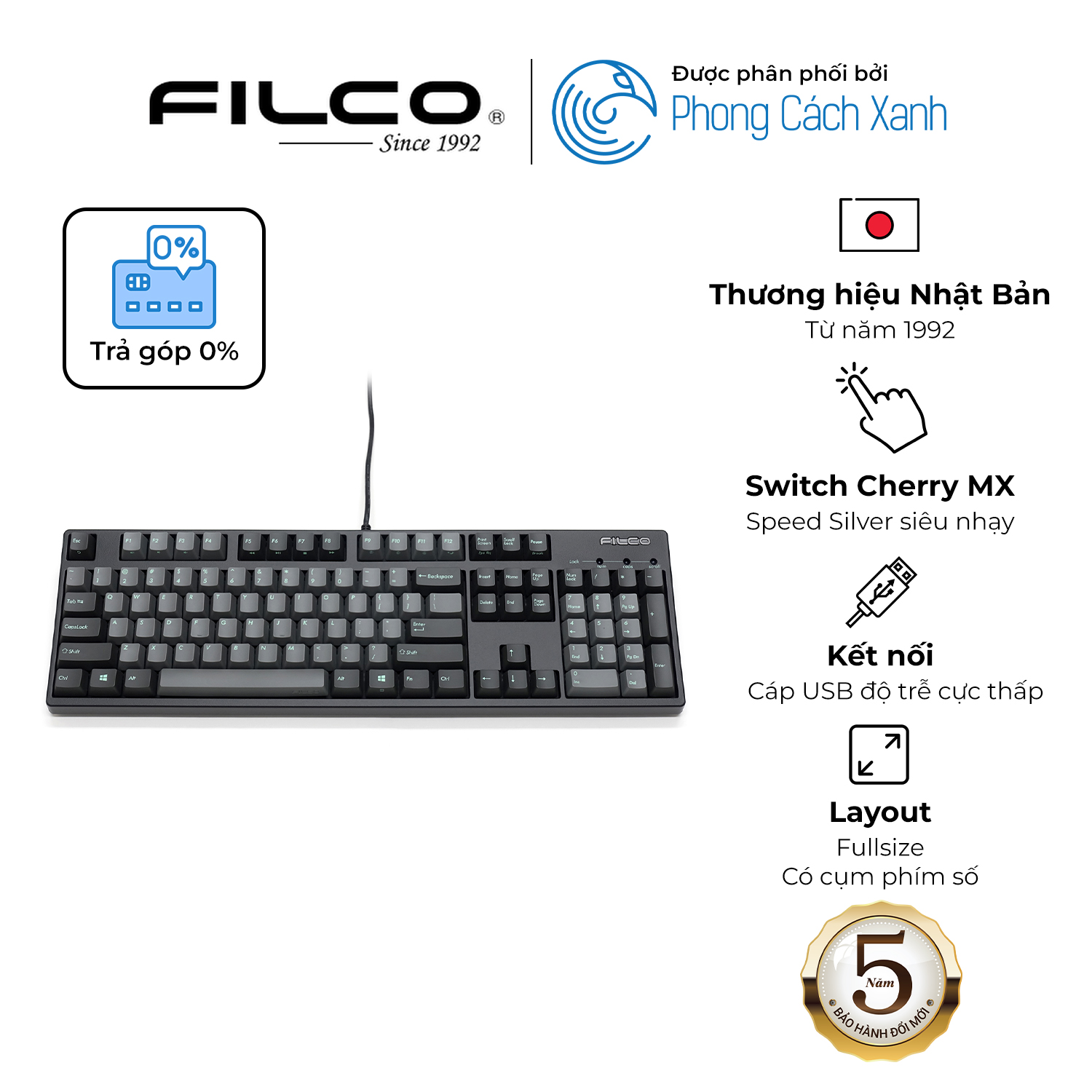 [Trả góp 0%] Bàn phím cơ Filco Majestouch 2SS Edition (Fullsize) - Hàng Chính Hãng