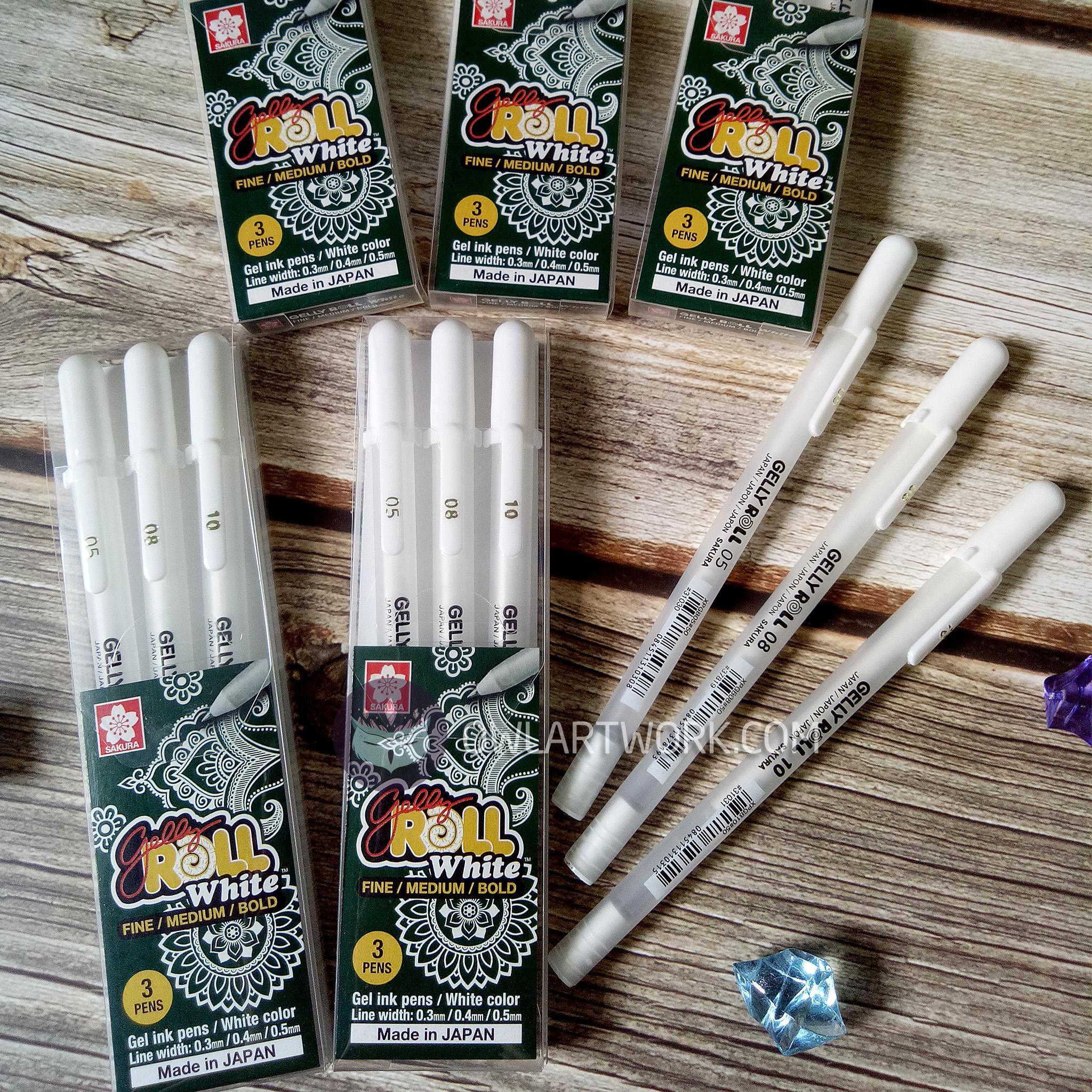 Bút Trắng Gelly Roll SAKURA - Full Size (0.5 0.8 1.0)