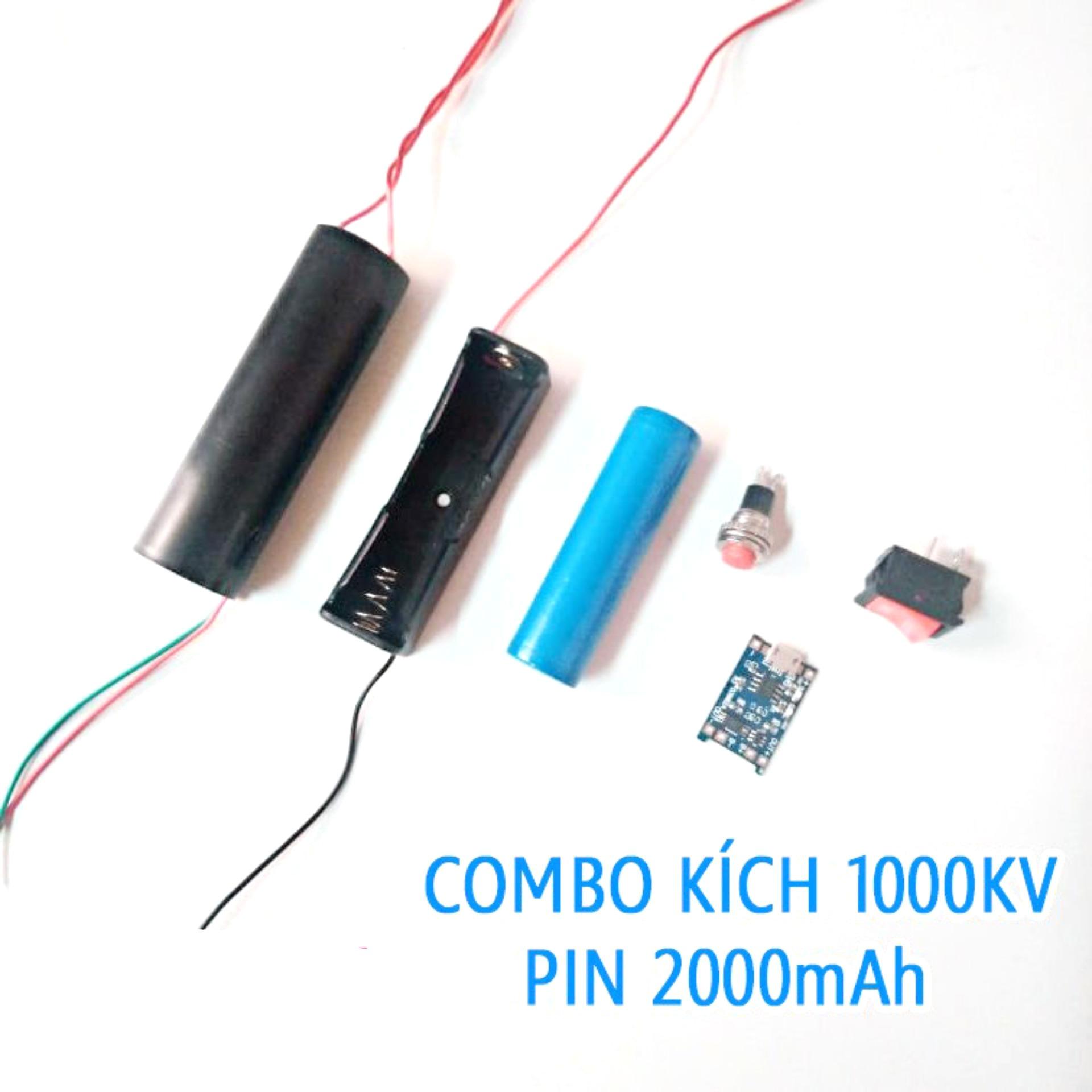 Bộ Kích điện 1000KV- Combo Đầy Đủ Pin 2000mAh
