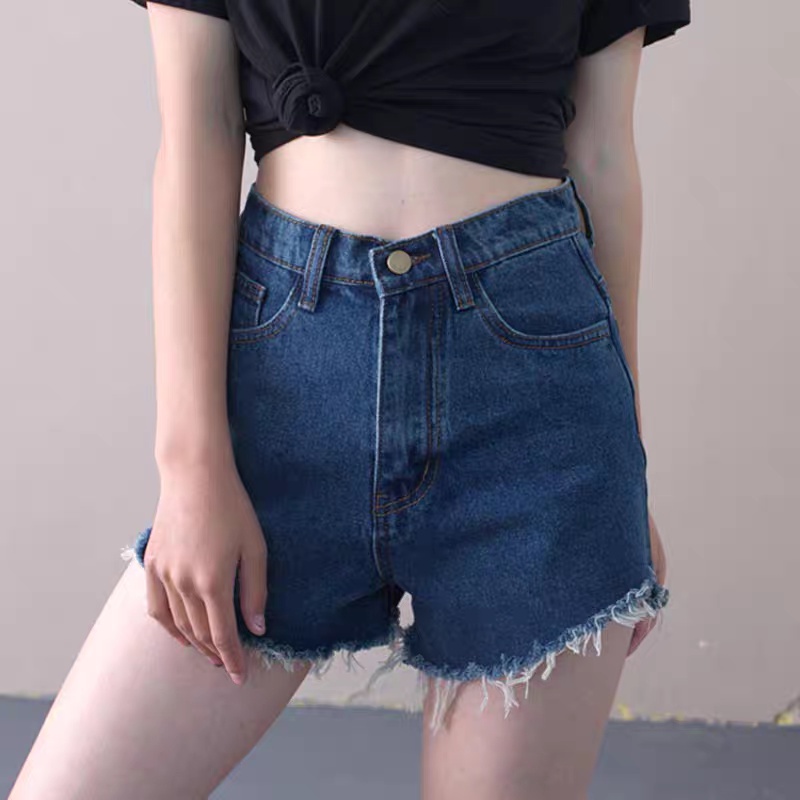 Quần Short Jean Nữ Bigsize Cô Nhỏ Ống Rộng,Quần Jeans Đùi Nữ Lưng Cao Big Size J1