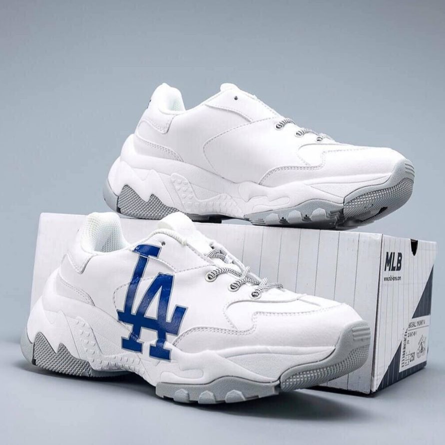 Giày Thể Thao Nam Nữ Sneaker MLB Chunky LA chữ xanh ( Full box)