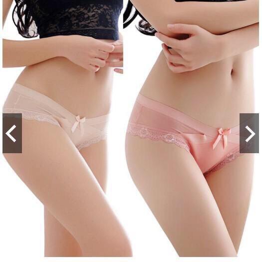 SET 2 quần lót ren nữ cao cấp quần lót ren chéo sexy