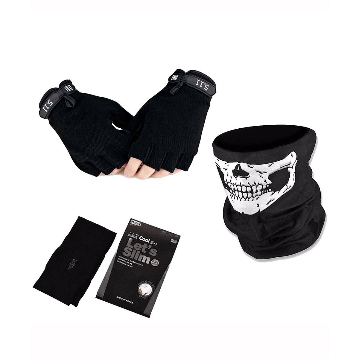 Combo Chống Nắng Dành Riêng Cho Phượt Thủ - 3 Món (Khăn Đa Năng, Ống Tay, Khăn Trùm Mặt Nạ Njnja)