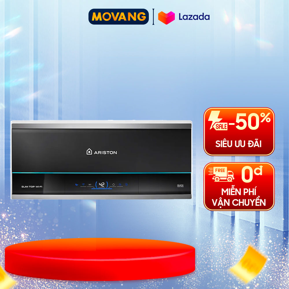 [GIAO TẠI HCM]  Slim3 20 TOP WIFI VN - Máy nước nóng gián tiếp Ariston Slim3 20 TOP Wifi VN 20 lít, 