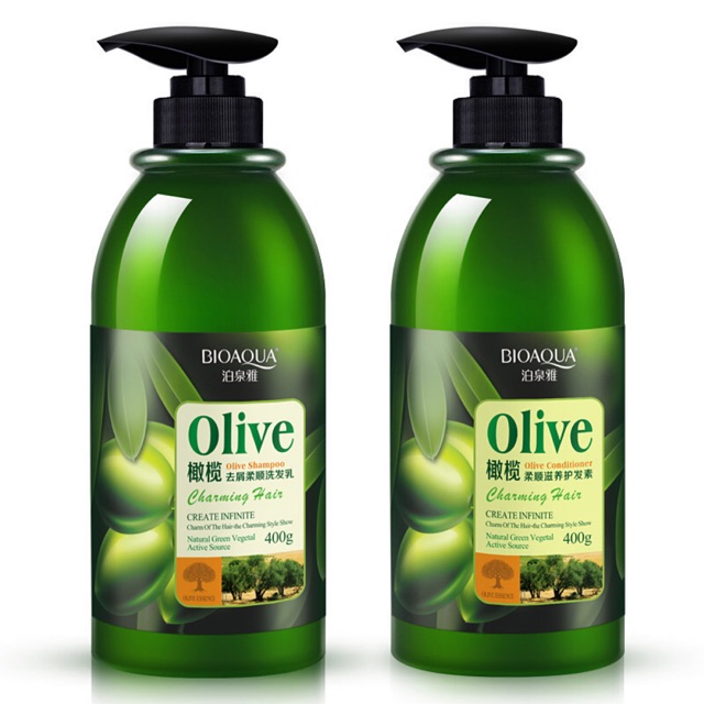 Combo Dầu Gội Dầu Xã Olive Bioaqua