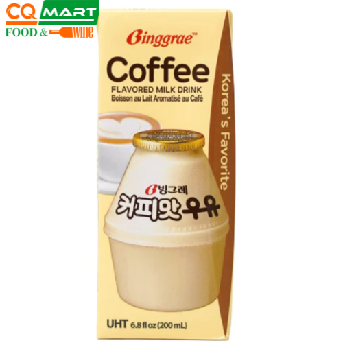 Sữa Trái Cây Hàn Quốc Binggrae Vị Cà Phê Hộp 200ml