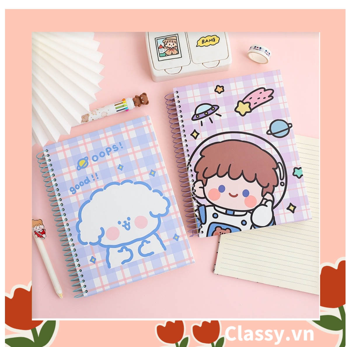 Classy Sổ tay mini, sổ kẻ ngang, nhiều kích thước cho bạn lựa chọn PK1277
