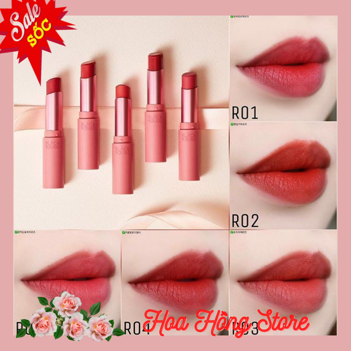 [HCM] Son Thỏi Black Rouge Rose Velvet Lipstick siêu lì xinh xắn mẫu mới SON THỎI BLACK ROUGE MẪU MỚI TOANH VỀ HÀNG CẢ NHÀ NHA