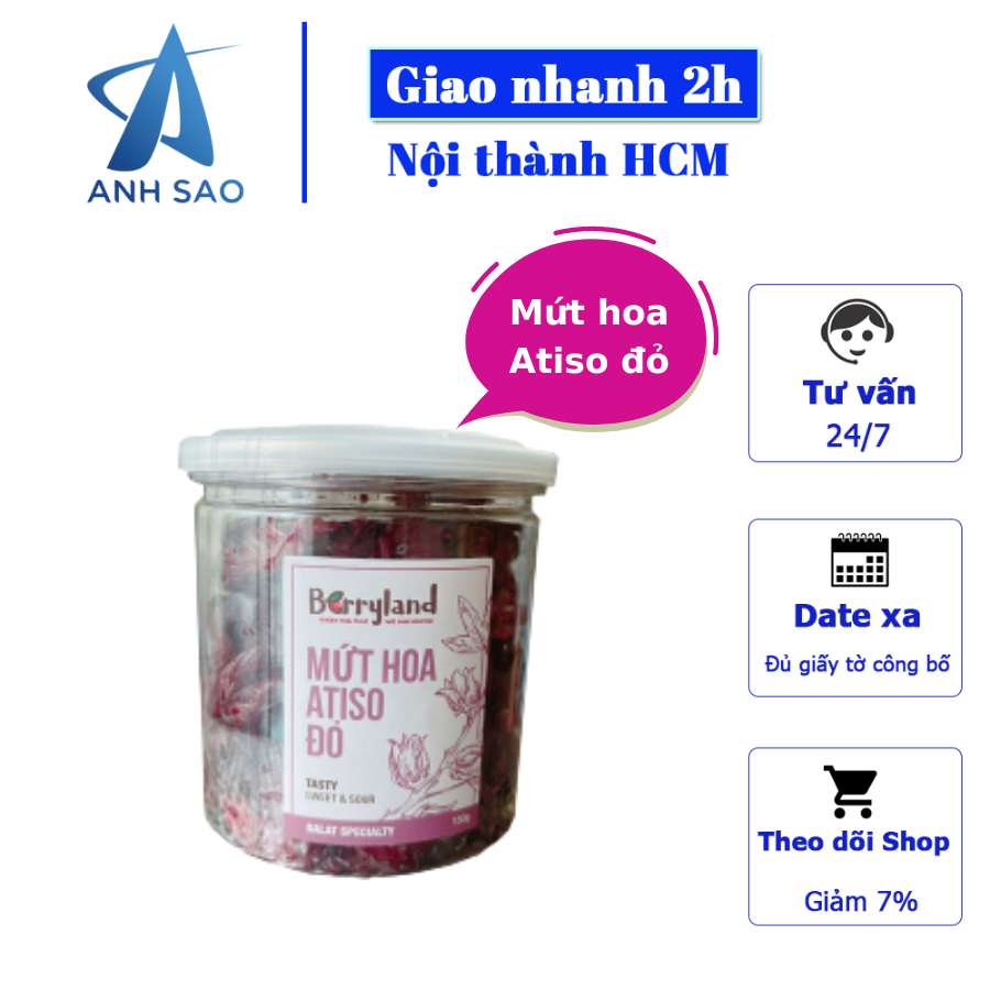 [HCM]Mứt hoa Atiso đỏ BerryLand atiso đỏ đặc sản Đà Lạt mứt atiso Quà tặng ý nghĩa - Món ăn vặt lý tưởng