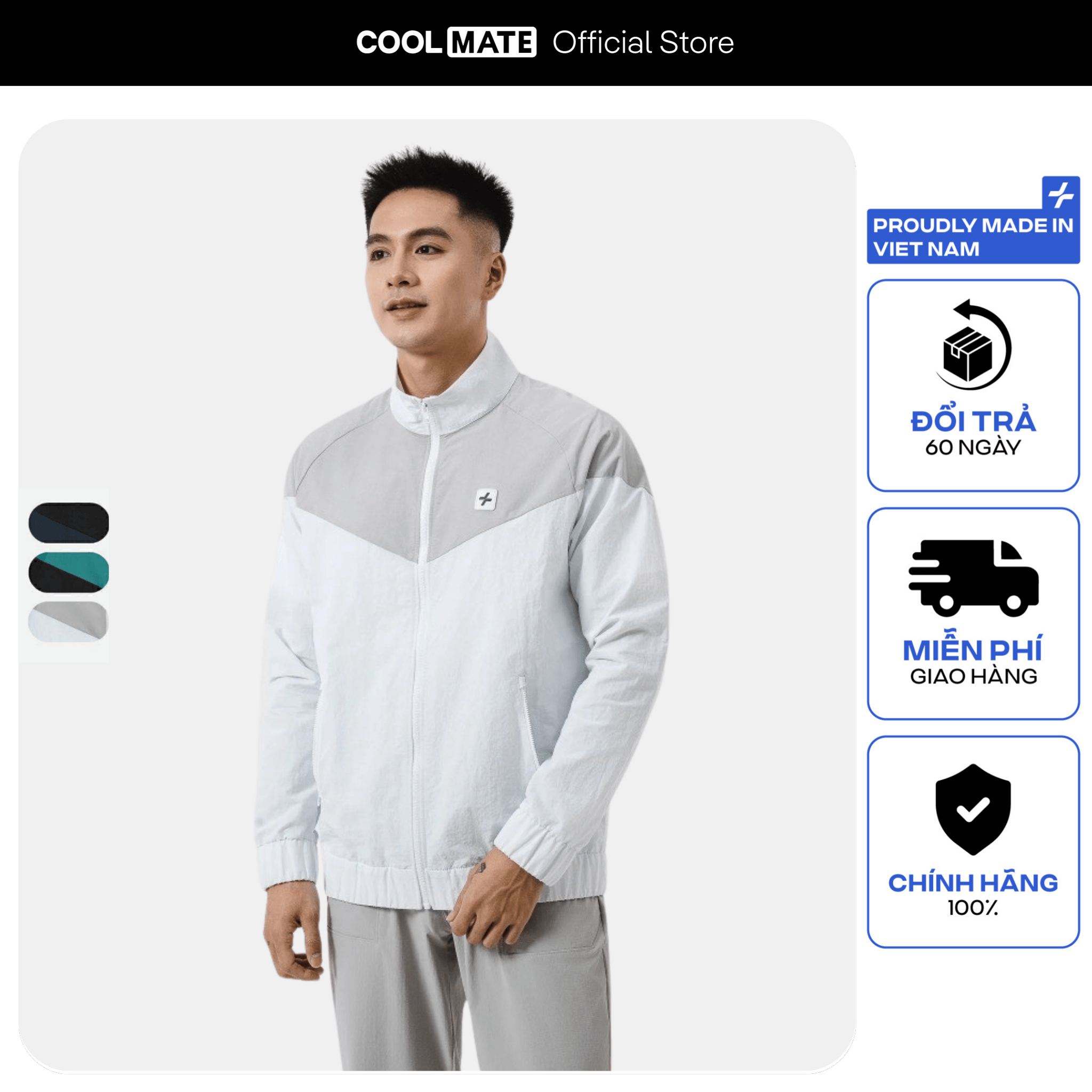 Áo khoác WindBreaker Nylon Taslan cản gió, trượt nước Coolmate