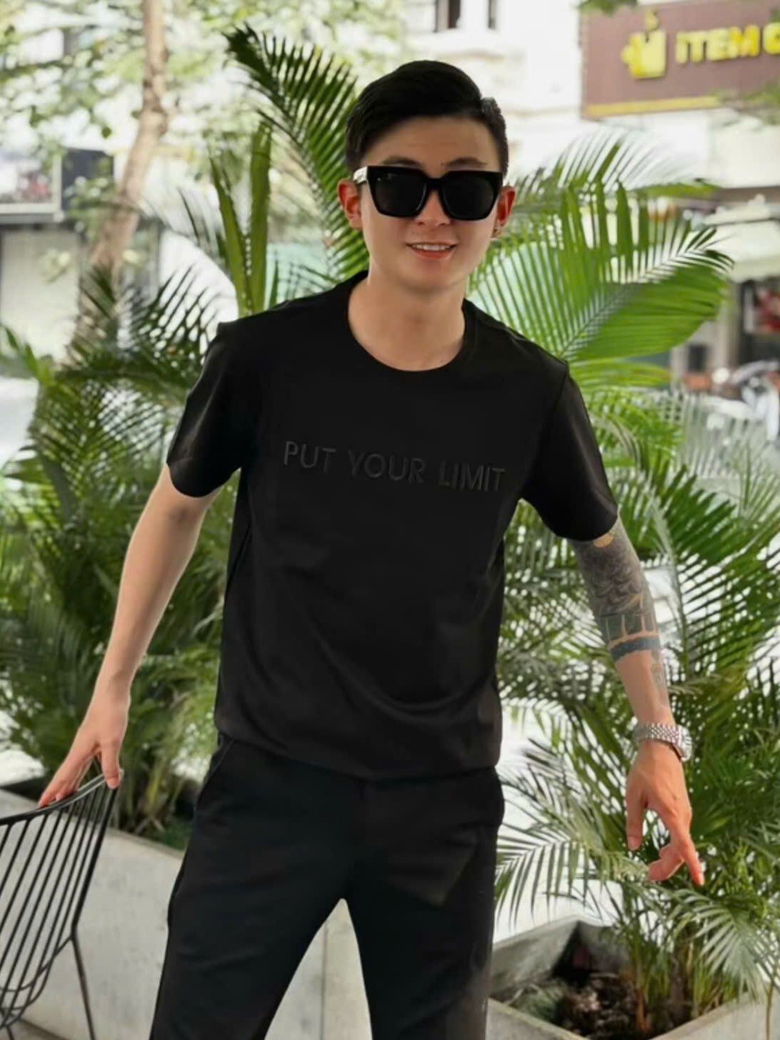 Áo thun nam cổ tròn tay ngắn chất vải cotton thiết kế phối viền sọc vai đẹp sang trọng thoáng khí mẫu mới TANBEO_SHOP - 6