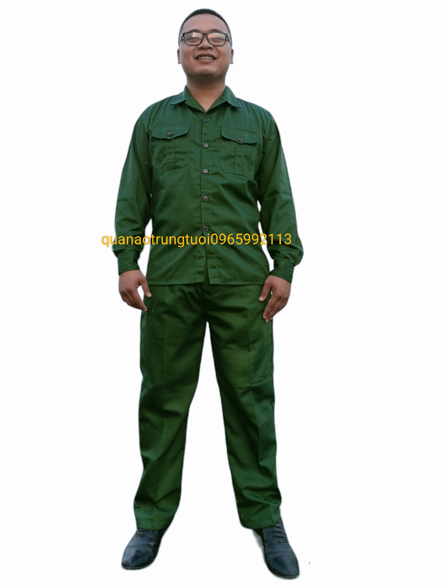  Bộ quần áo lao động Nam   nữ quần áo học tập quân sự giáo dục cho học sinh sinh viên 