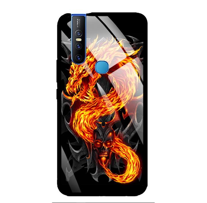 [HCM]Ốp lưng Điện Thoại Vivo V15 - mặt Kính Cường Lực - 03055 0065 FIREDRAGON