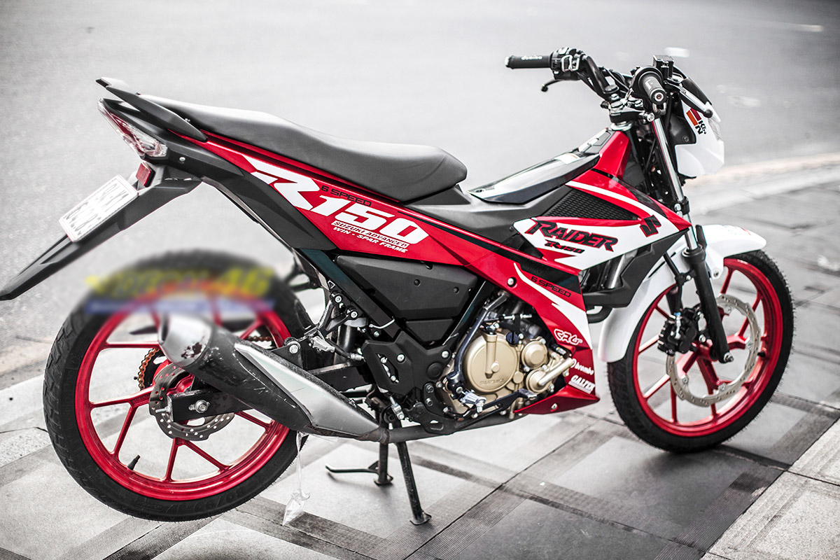 ️️tem xe raiderđỏ trắng 🛒 đổi được qua xe satria🛒 tem trùm raider đỏ trắng🛒 tem trùm raider / tem rời raider 🛒thiết kế theo yêu cầu