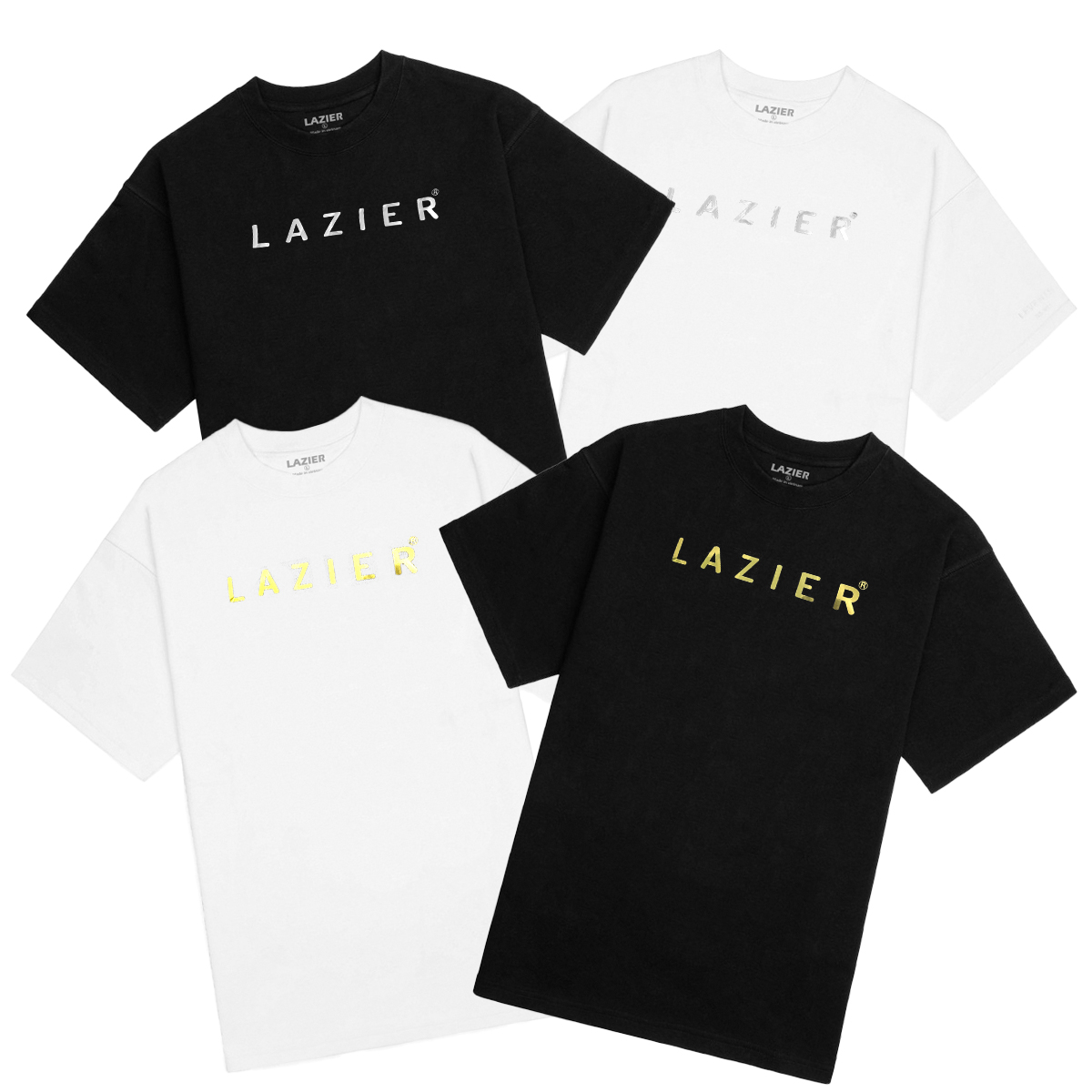 Áo thun oversize brand lazier / signature basic tee / - chất liệu cotton 100% 250gsm