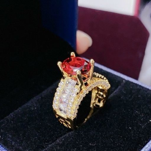 [HCM]Nhẫn vàng Ý, nhẫn vàng non, nhẫn bạc mạ vàng thật mạ vàng 24k vàng 18k đính đá mạ vàng thật cao cấp thiết kế sang trọng nữ tính  - Trang Sức GADO N088