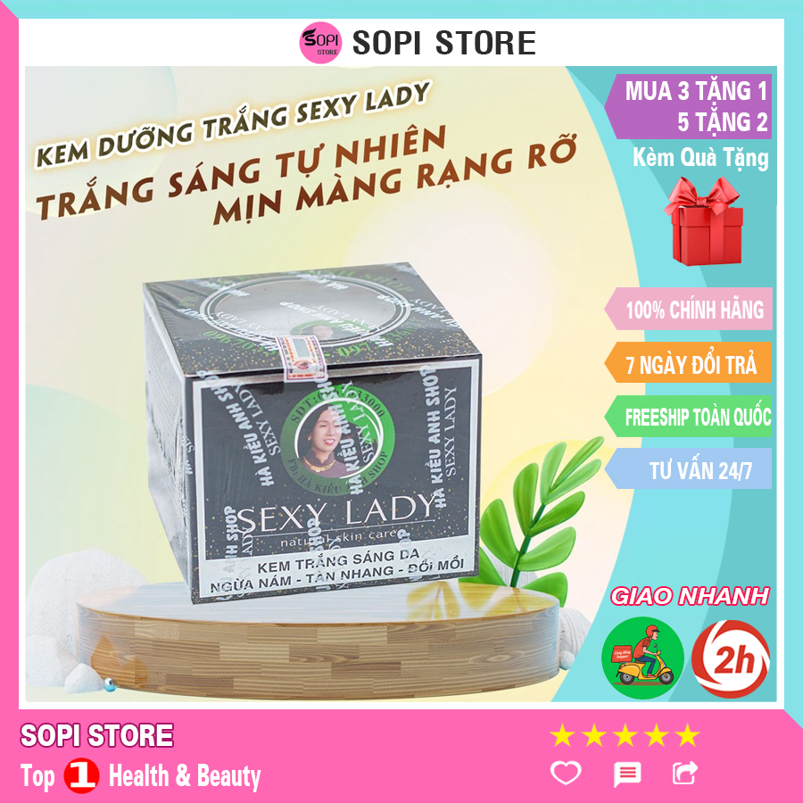 Kem Face Sexy Lady Hà Kiều Anh 50gr nâng tone trắng da giảm thâm nám tàn nhang đồi mồi