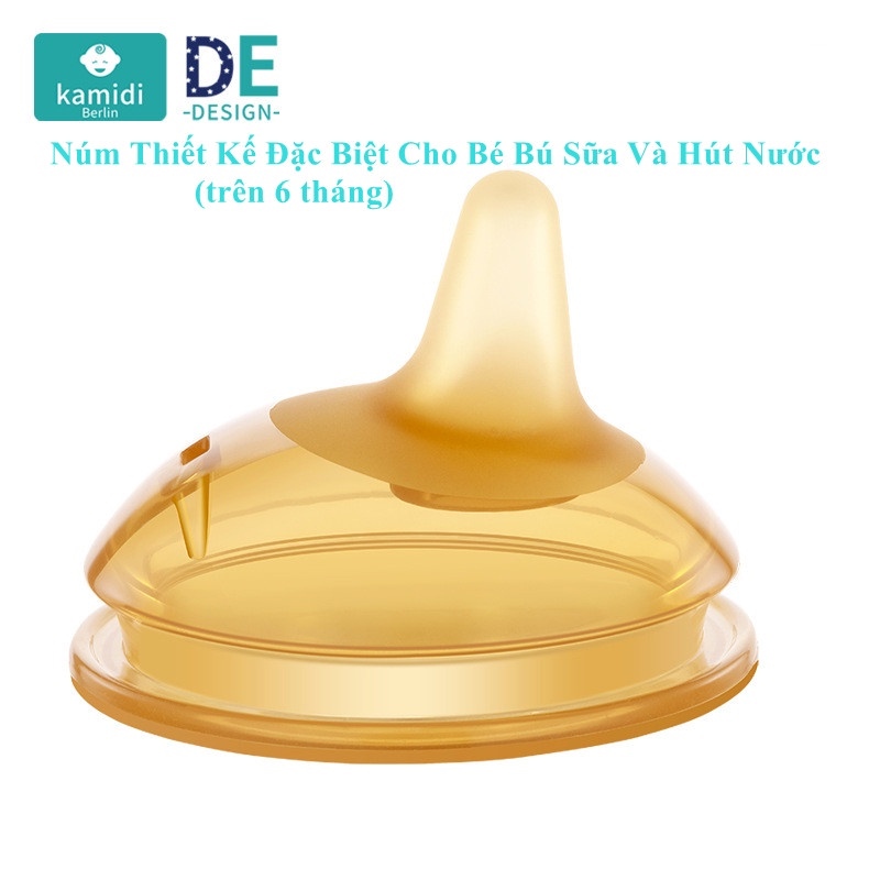 Núm sữa KAMIDI cao cấp mô phỏng đầu ti mẹ - núm hút nước - màu ti độ mềm cảm giác như đang ti mẹ