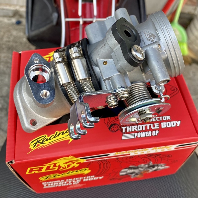 Họng xăng redleo size 42mm / 45mm 2 kim phun cho 72td , 74td , open trái lớn ex150