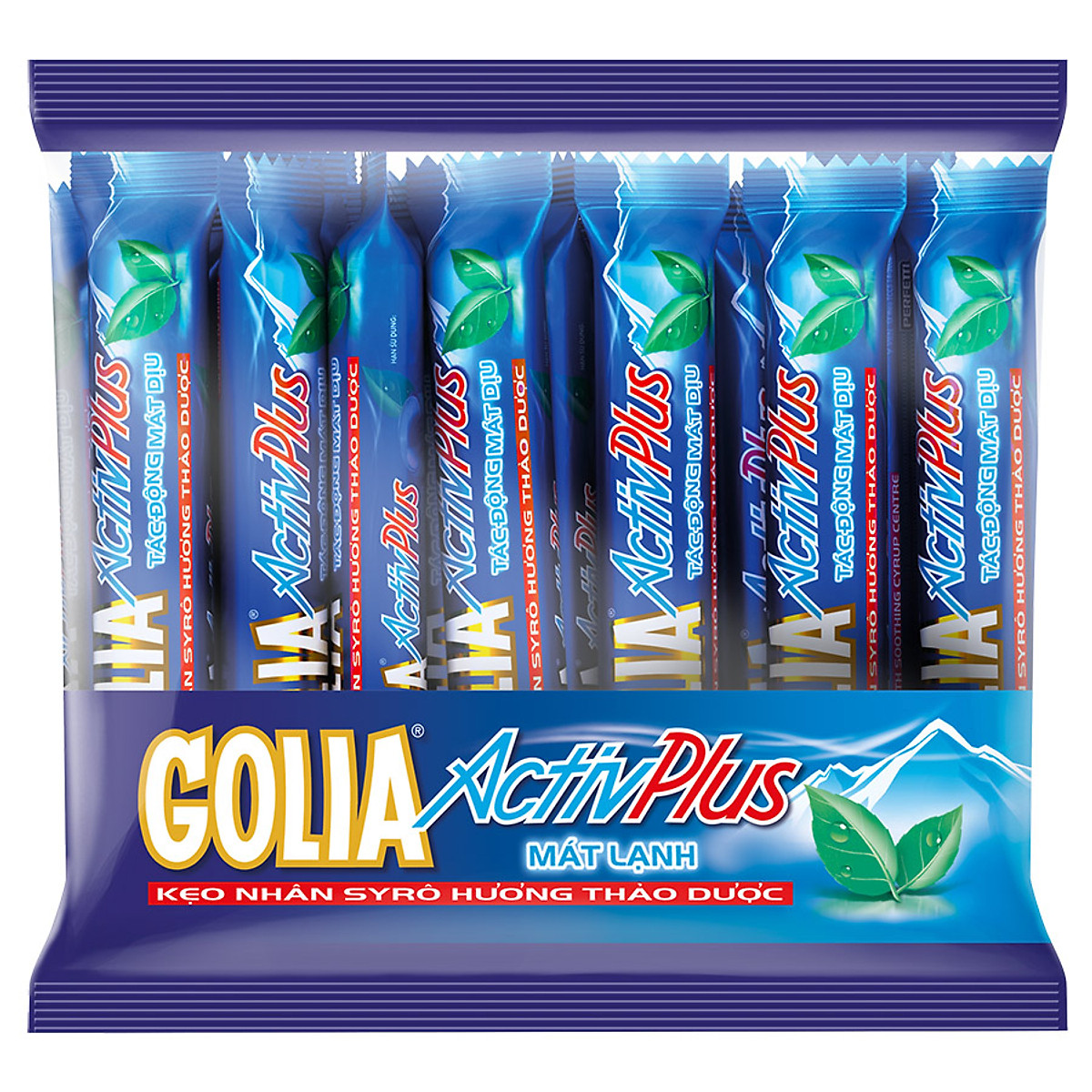 Combo 8 thỏi kẹo Golia Active Plus bạc hà thơm mát