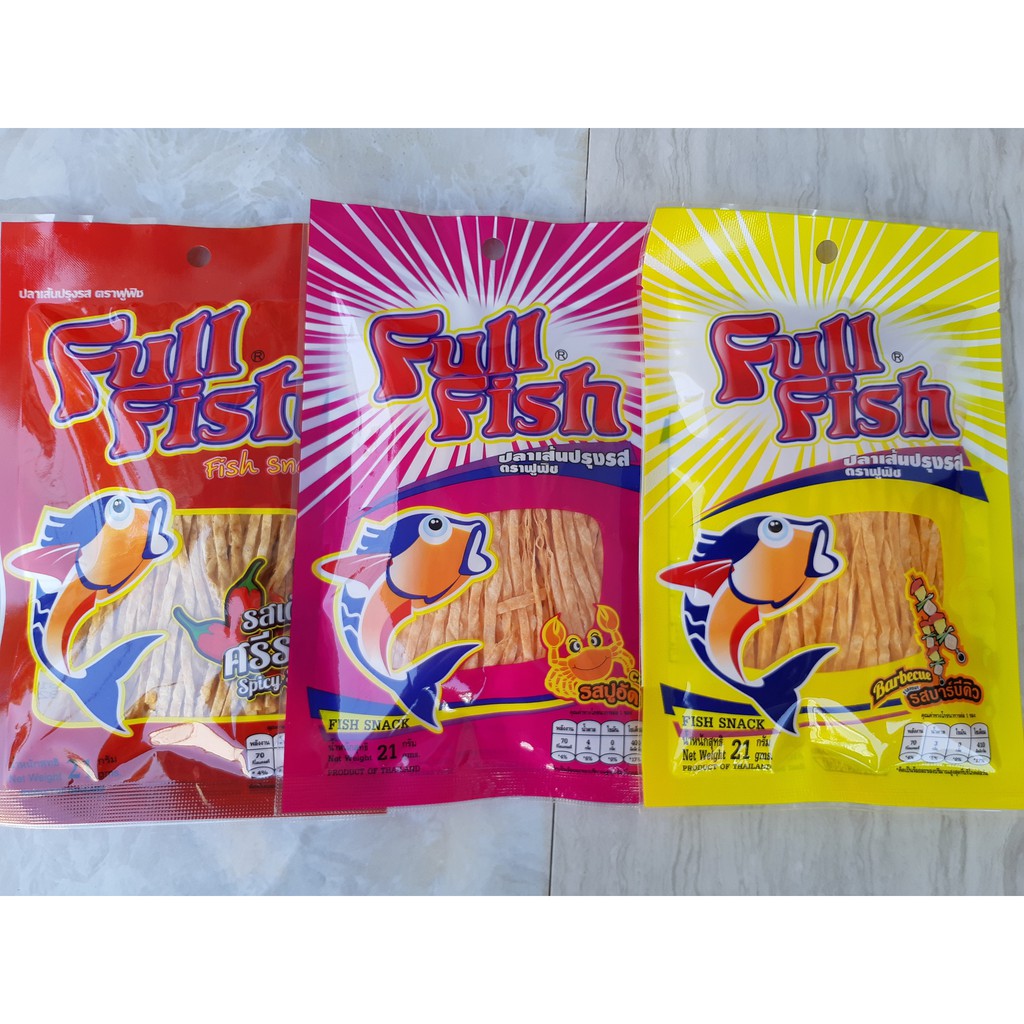 [HCM]Combo 4 gói ( 4 vị) Cá khô sợi Full Fish 80g thái lan 4 vị