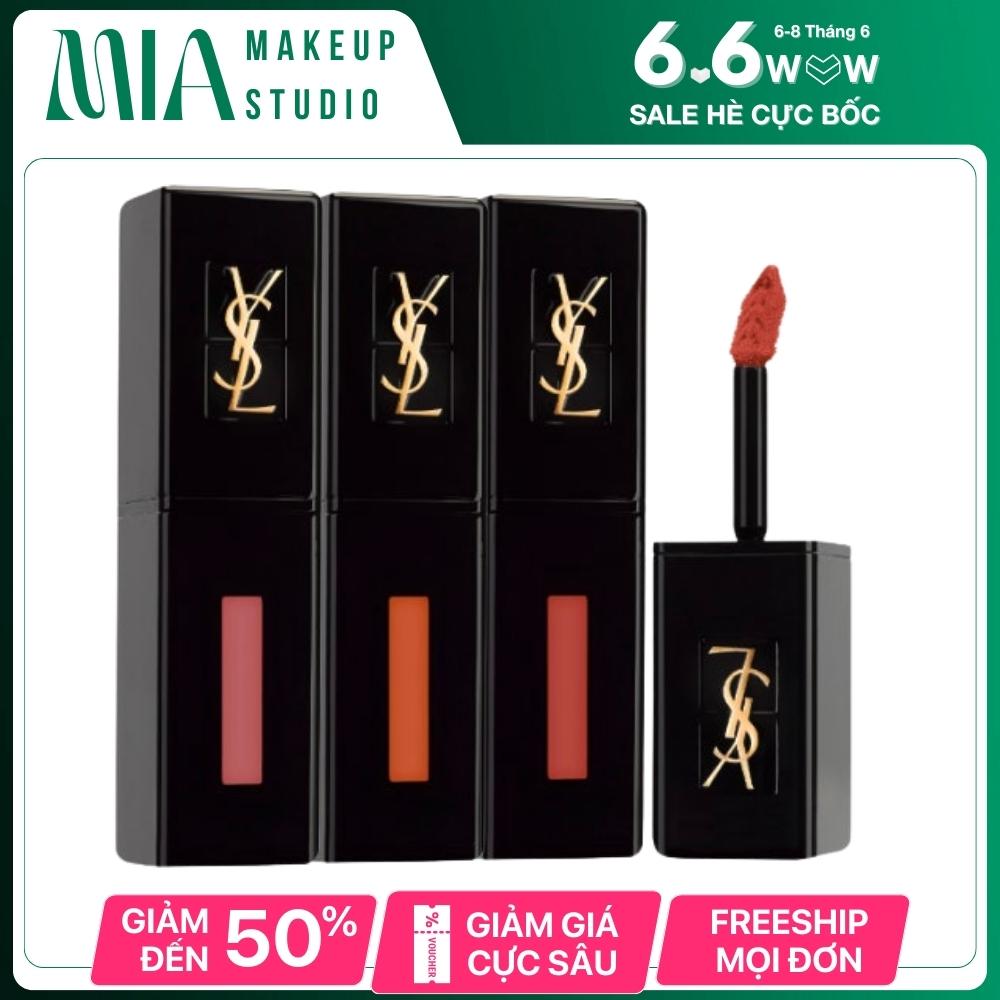 Son kem lì ysl tatouage couture velvet cream 3.5g, son kem lì ysl vinyl cream lip stain, chất son siêu lì mịn như nhung, có thể bám màu lên tới 10h - mia - makeup studio