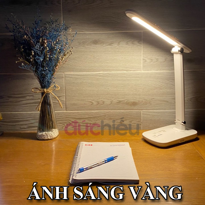 [ Hàng loại 1 ] Đèn học để bàn sạc tích điện kết hợp ánh sáng trắng và vàng chuyên đọc sách, phun xăm, nối mi