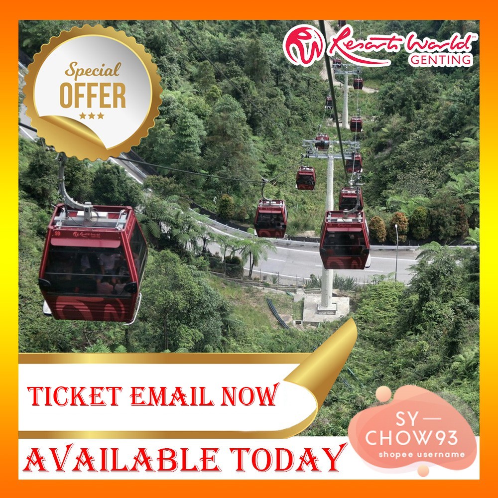 ( vé bây giờ) AWANA Skyway Gondola Cable Car in Genting Highlands (mã QR nhập trực tiếp)