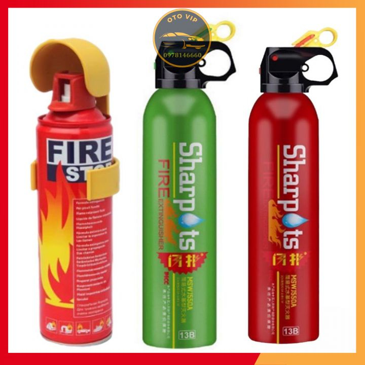 Bình Cứu Hỏa ô tô, xe máy, văn phòng Firestop - Sharpots, Bình chữa cháy mini nhỏ gọn tiện lợi dập lửa nhanh chóng