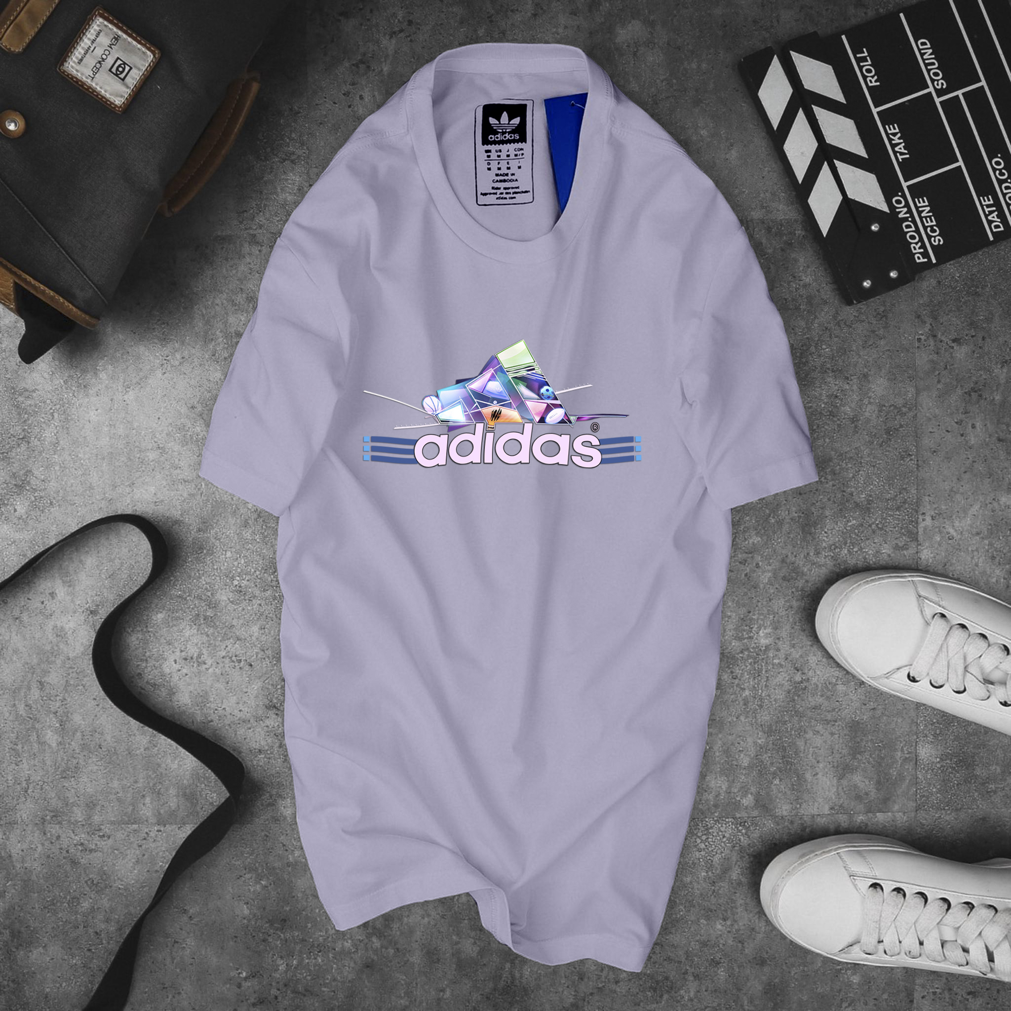 Áo Thun Adidas Thể Thao Nam Nữ Chính Hãng Xuất Dư Giá Rẻ 100% Cotton Màu Xám Xanh Có 3 Size M - L - XL 49KG Đến 76KG