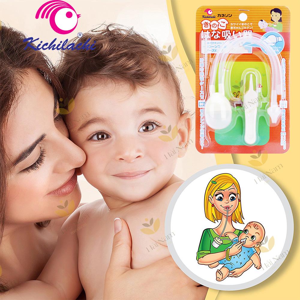 Dụng cụ hút mũi Kichilachi Nhật Bản kèm gấp mũi hàng chính hãng
