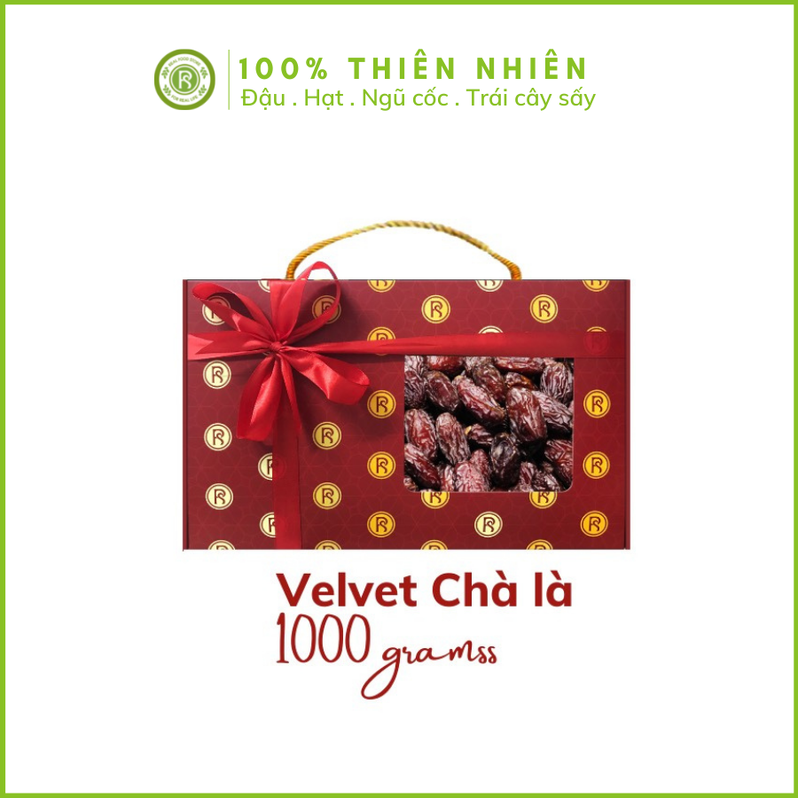 Hộp quà velvet chà là thương hiệu real food