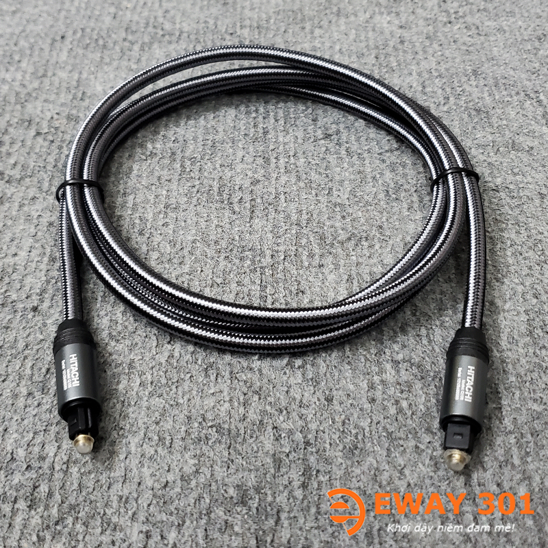 Dây cáp quang audio optical toslink hitachi dài 1,5m - kết nối tivi với dac hoặc amply có chuẩn quang