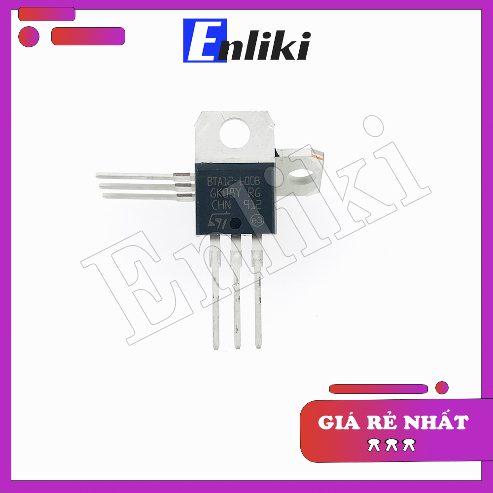 Bta12-600b 12a 600v triac to220