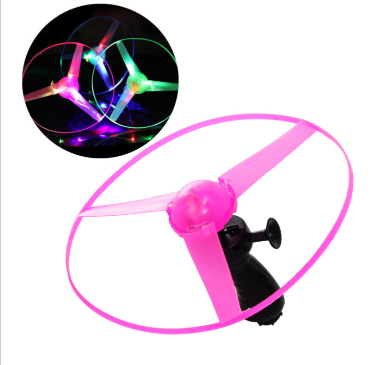 Đồ Chơi Chong Chóng UFO Kéo Giựt Có Đèn Phát sáng đường kính 25 cm [LOẠI TO]