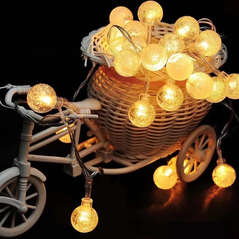 Dây đèn led Cherry Ball pha lê bi bọt trang trí