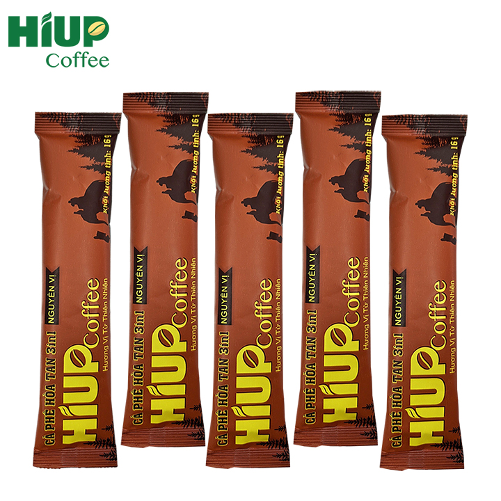 Combo 5 gói cà phê sữa 3in1 nguyên vị - hiup coffee