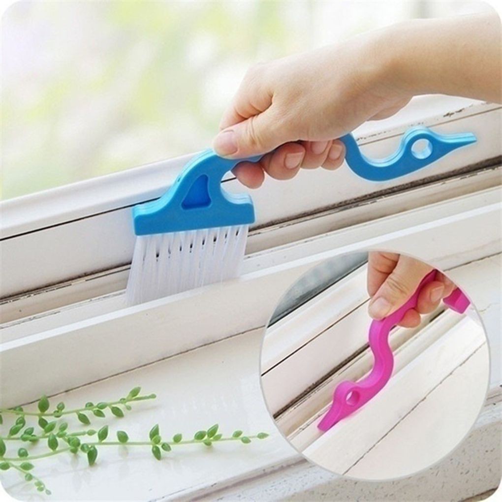 [HÀNG CÓ SẴN] Bàn chải vệ sinh khe cửa sổcửa đi có cán cầm tay nhiều màu