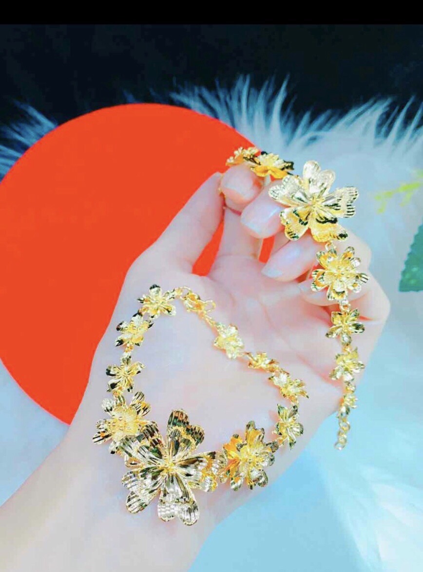 Lắc tay cưới cô dâu mạ vàng 24k mẫu mới cực đẹp