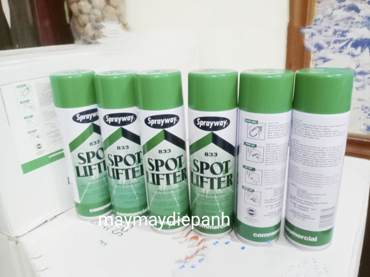 Chai xịt tẩy dầu máy dính trên vải 833 sprayway
